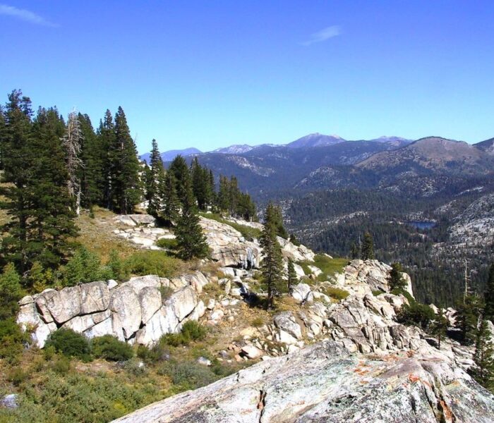 A cliff view from the Tahoe Rim Trail.