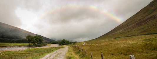 A dirt road along the West Highlands Way