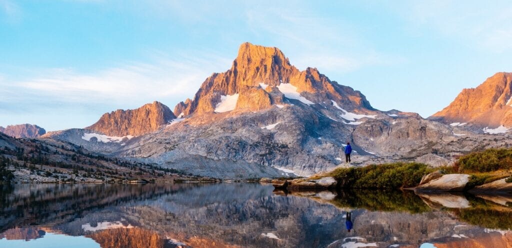 amazing view along the John Muir Trail or JMT. One of the best hikes on the west coast.