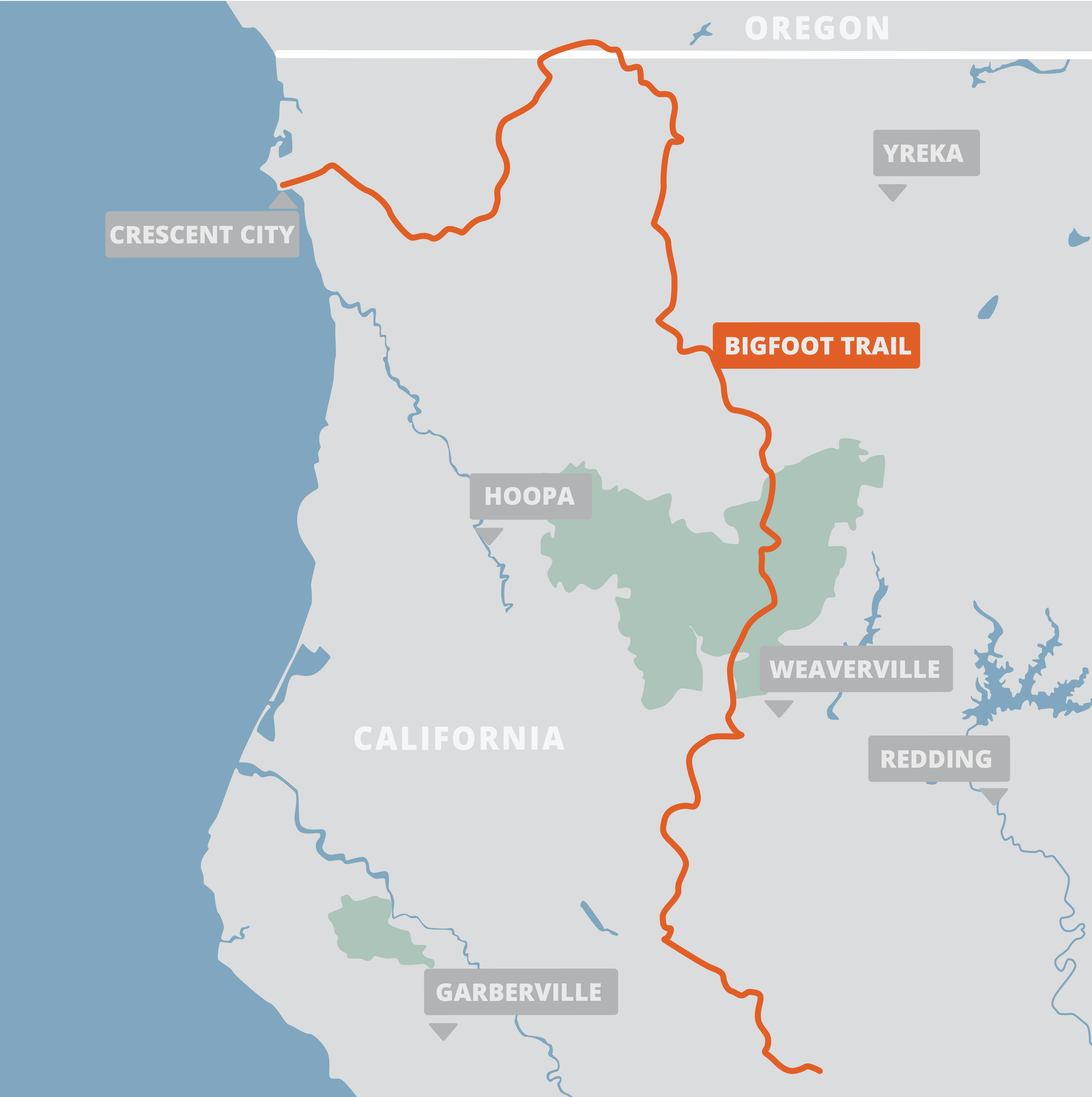 Map of Bigfoot Trail