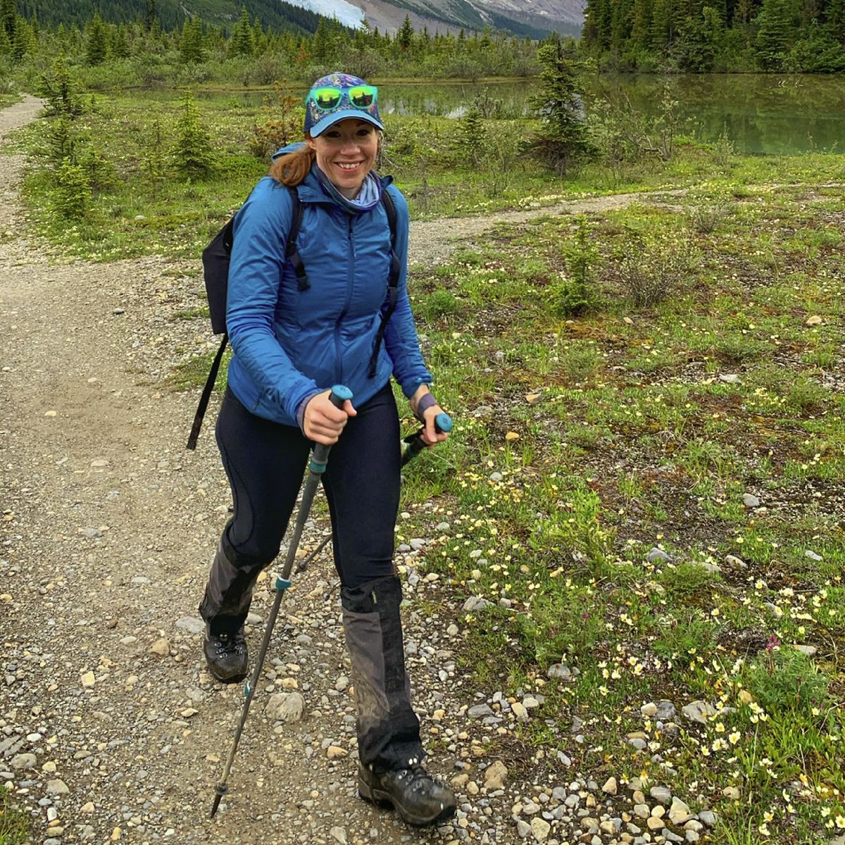 FarOut scout Brigid Scott smiling while hiking.