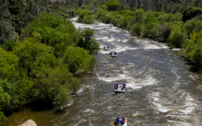 Whitewater rafting down the Kern river.