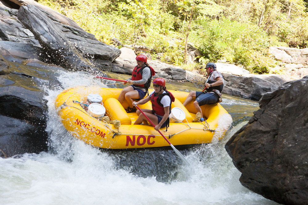 Chattooga Rafting_7 Foot Falls Whitewater rafters on the Chattooga River Section IV