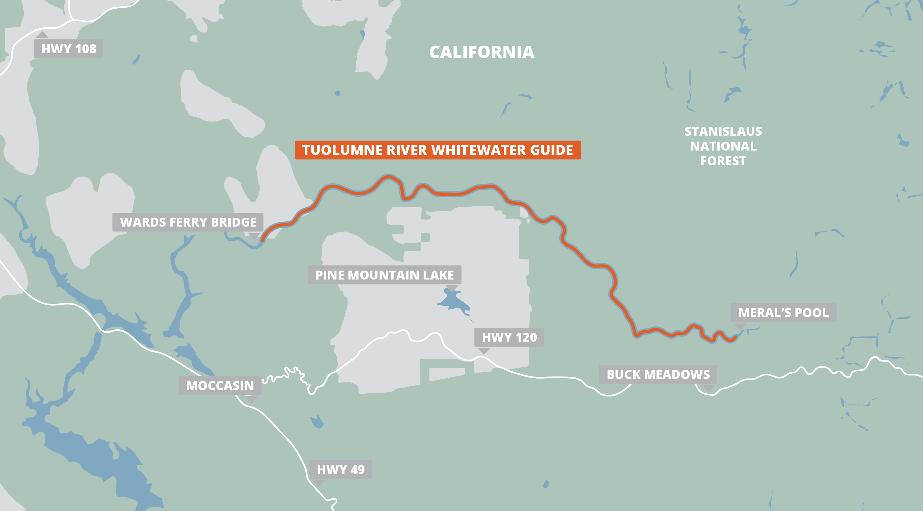 Tuolumne River map by FarOut