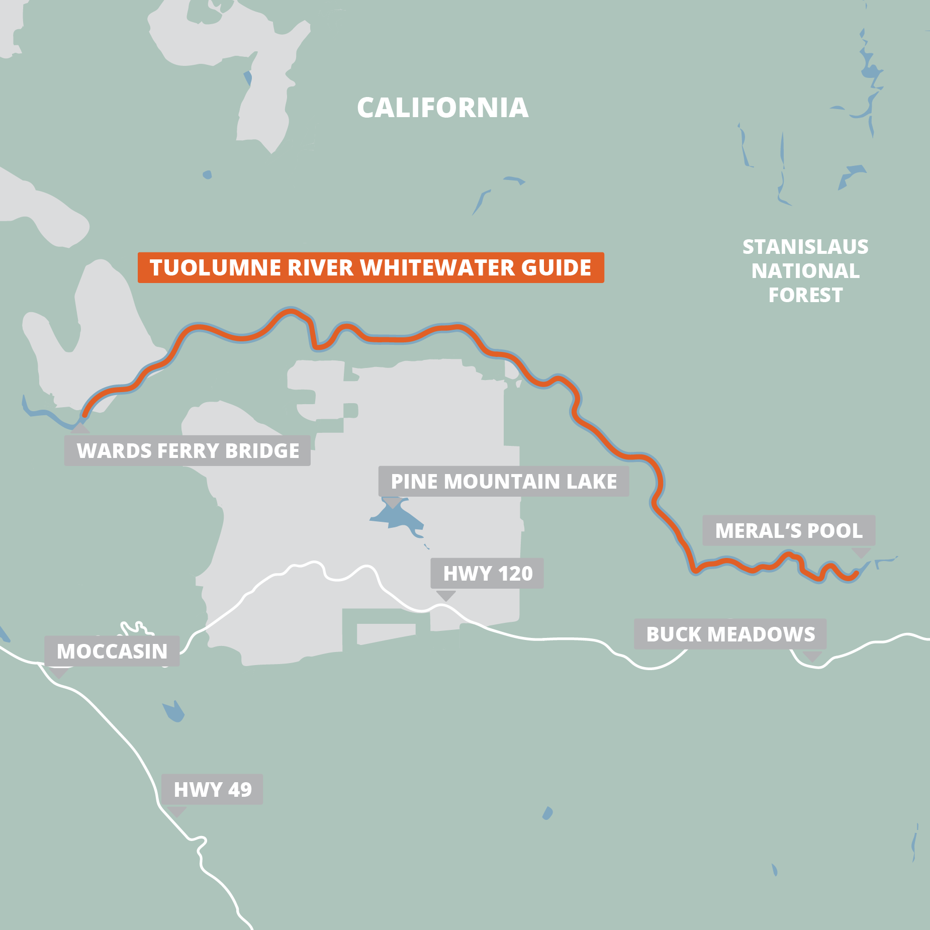 Tuolumne River square map by FarOut