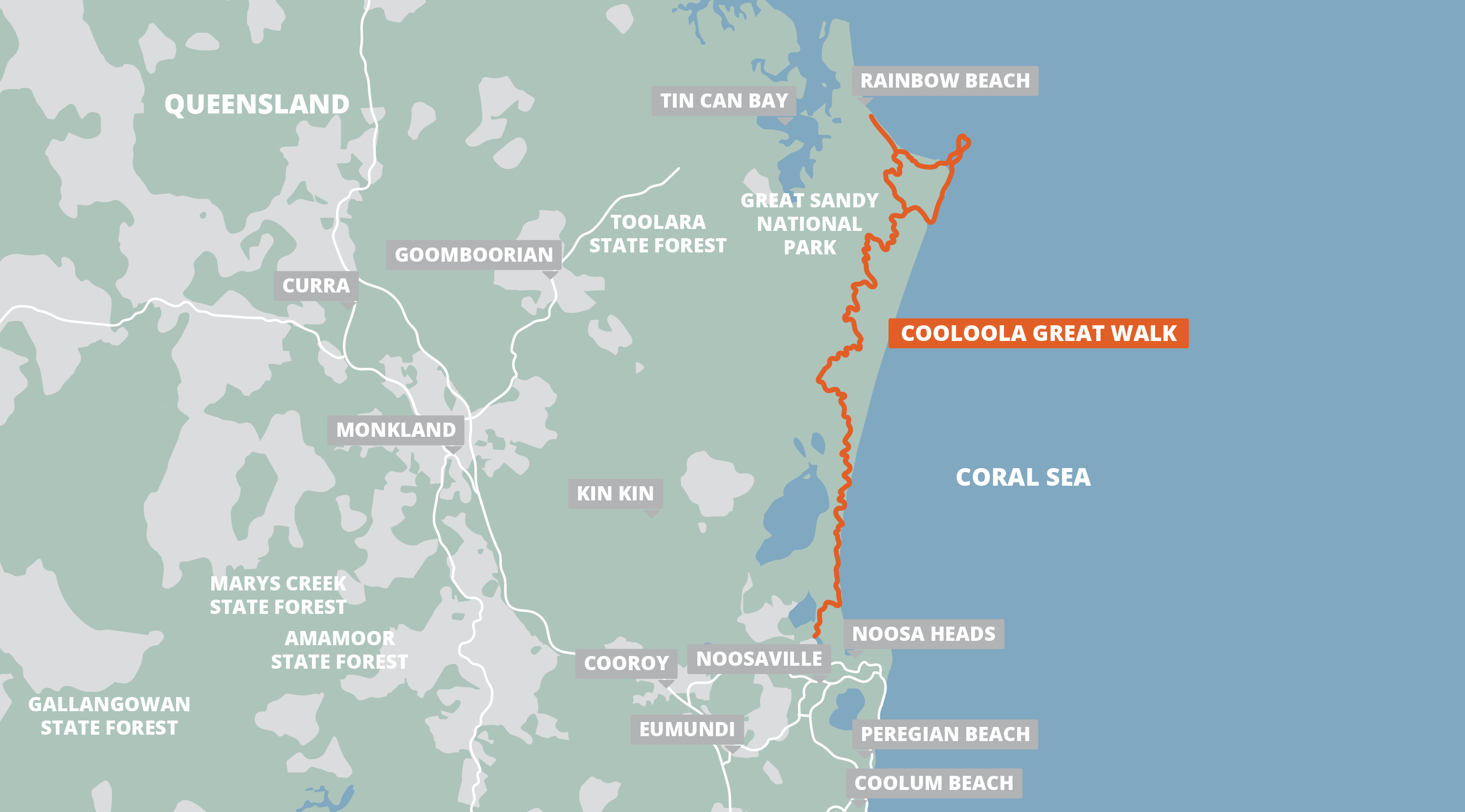 Cooloola Great Walk Map - desktop Cooloola Great Walk FarOut Map - desktop