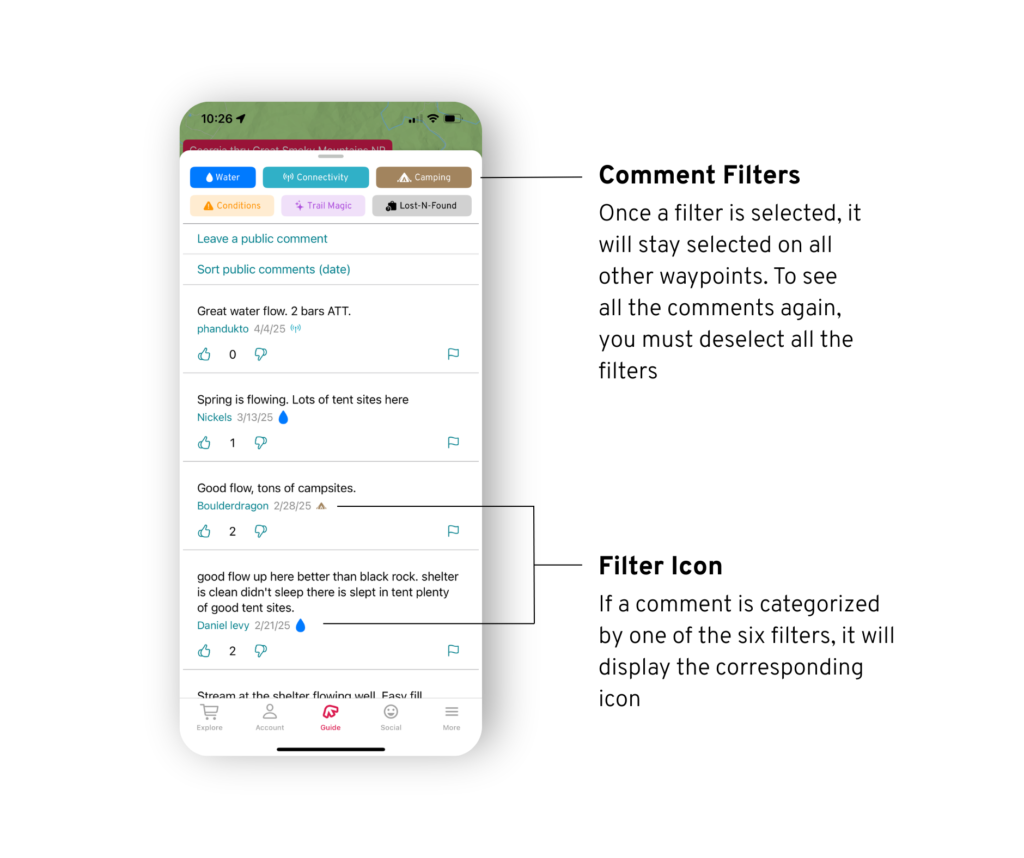 Comment Filtering & Flagging and Waypoint Reporting | FarOut
