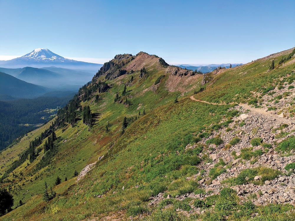 a trail along a mountain side