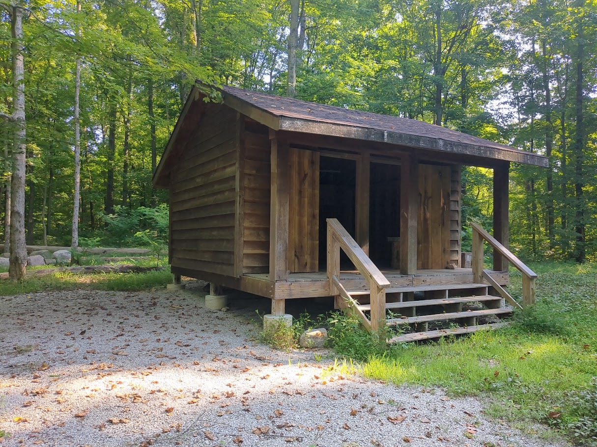 a shelter on the Knobstone Hiking Trail