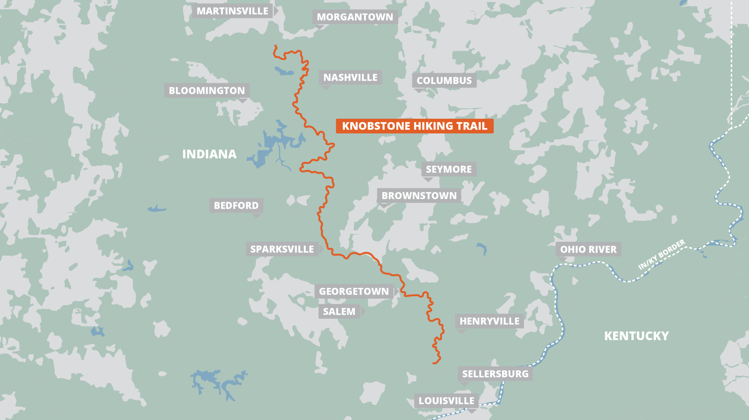 Knobstone Hiking Trail FarOut map - full