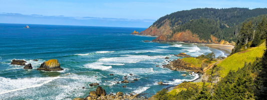 the coast of Oregon