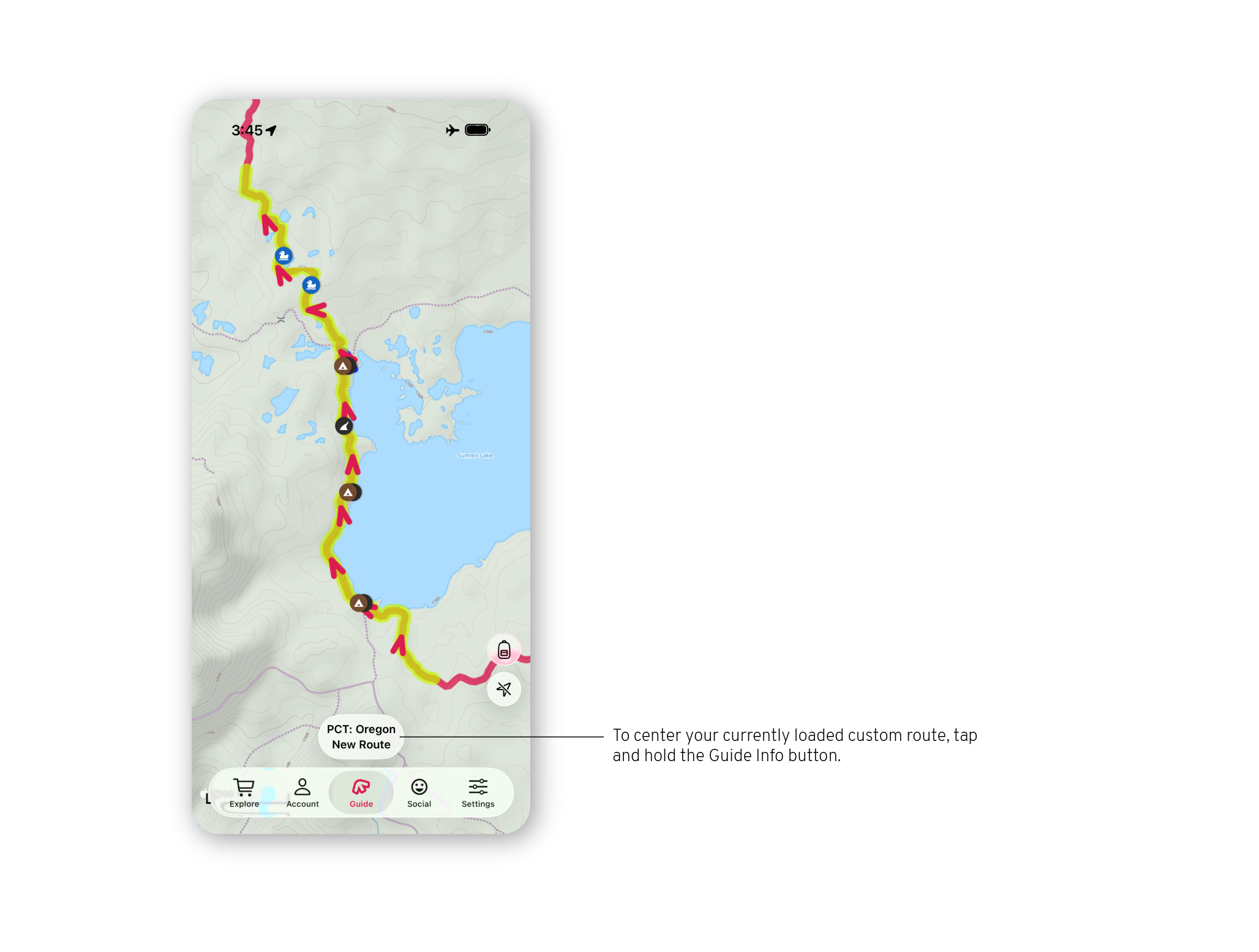 iOS26 how to - custom route center button