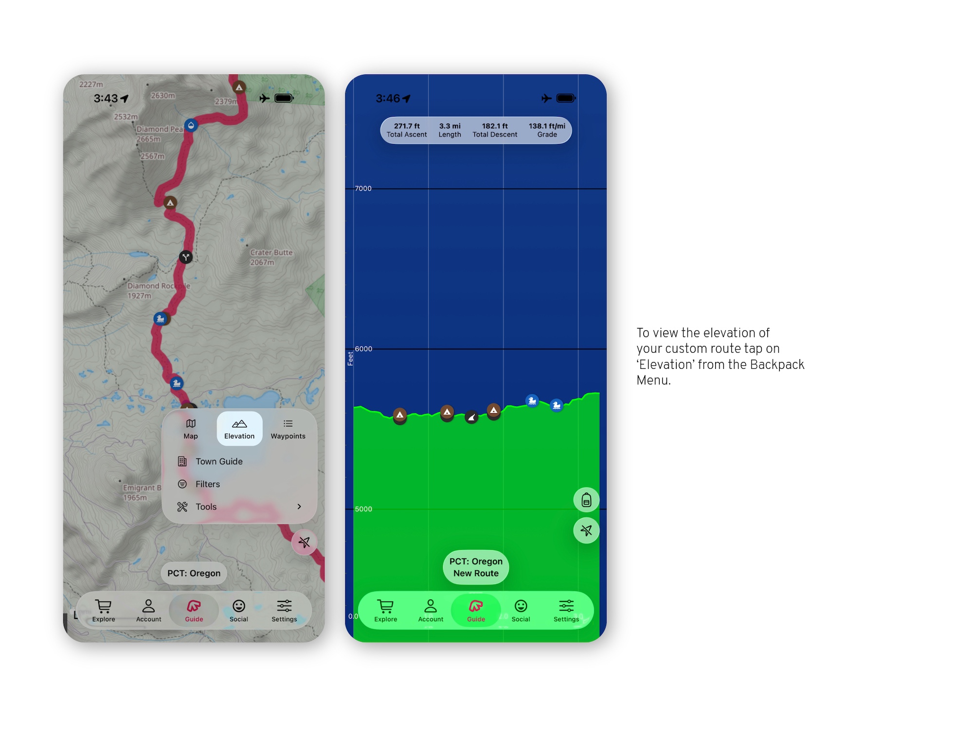 iOS26 how to - custom route elevation profile