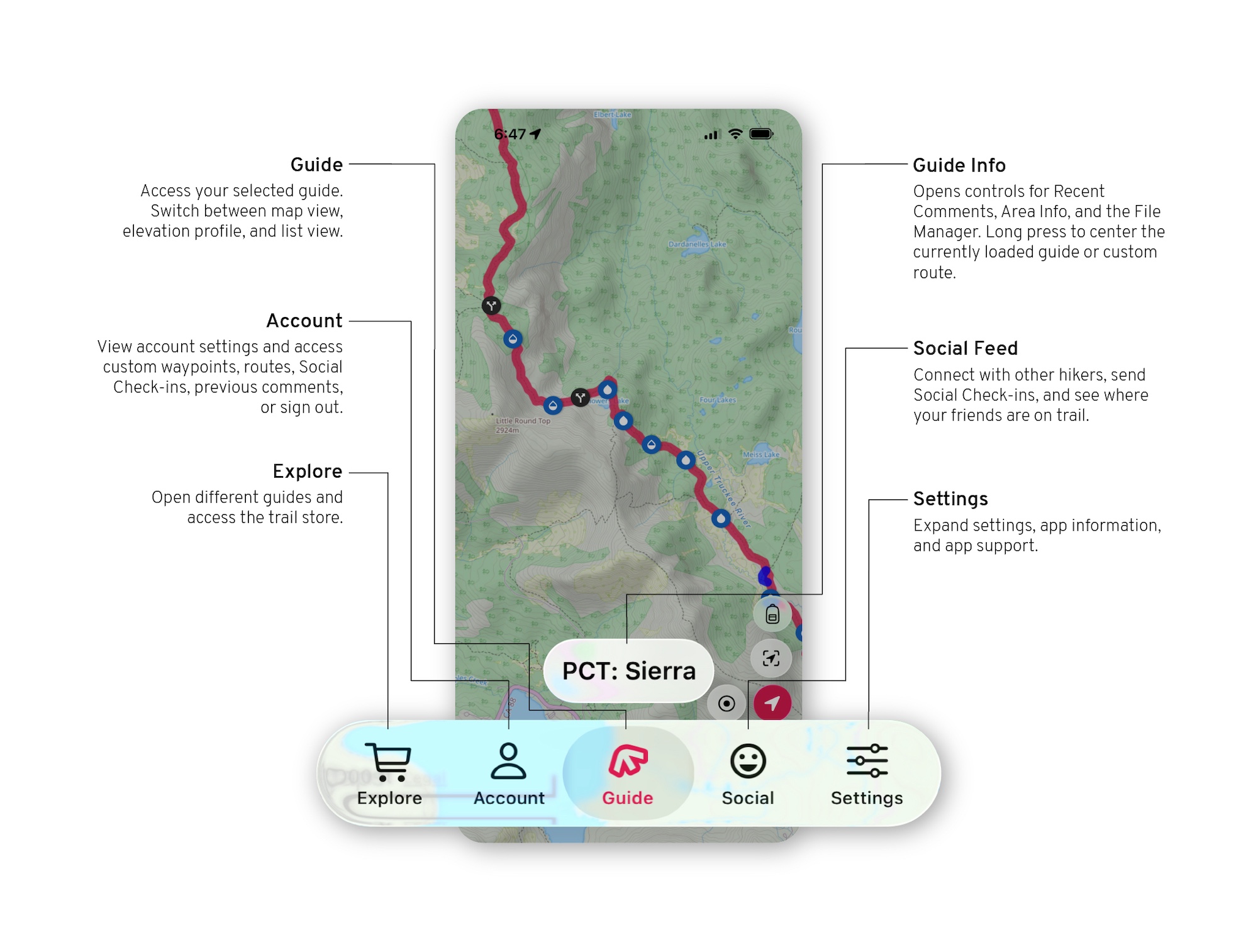 iOS26 FarOut app how to app basics - main tab bar