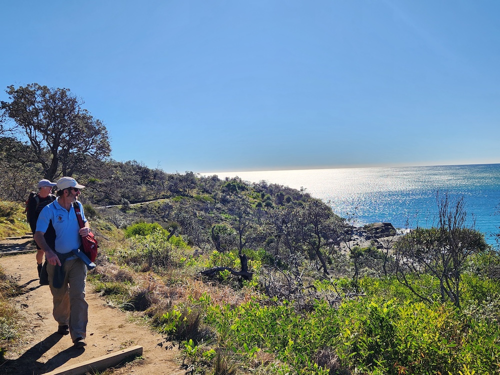 Yuraygir and Solitary Islands Coastal Walks hikers hikers walking along the coast of Australia