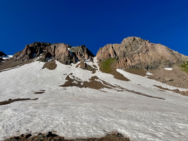 a mountain covered in snow