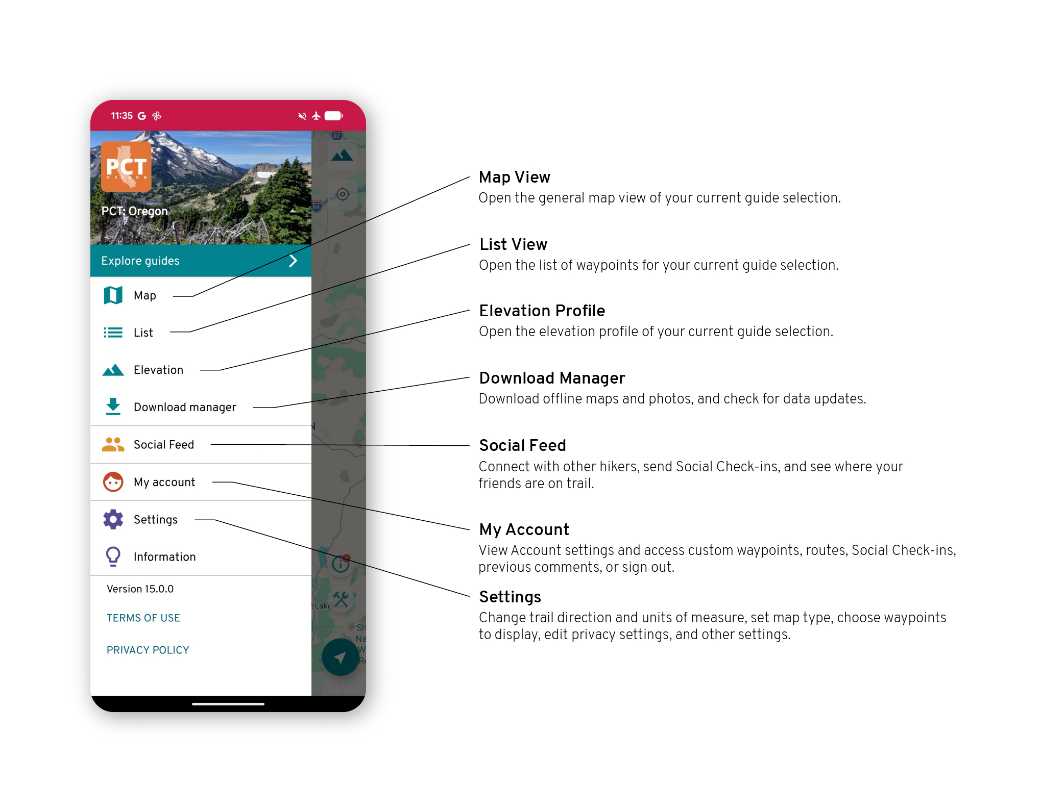 the app basics diagram for FarOut Android app
