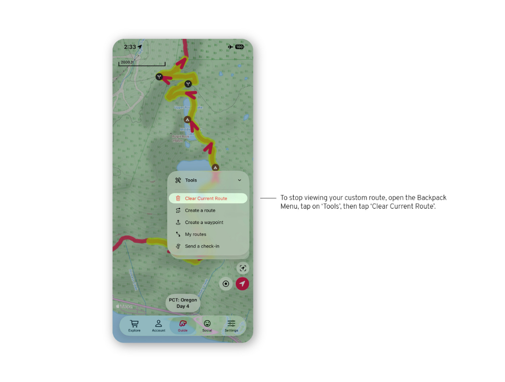 iOS26 how to - clear custom route