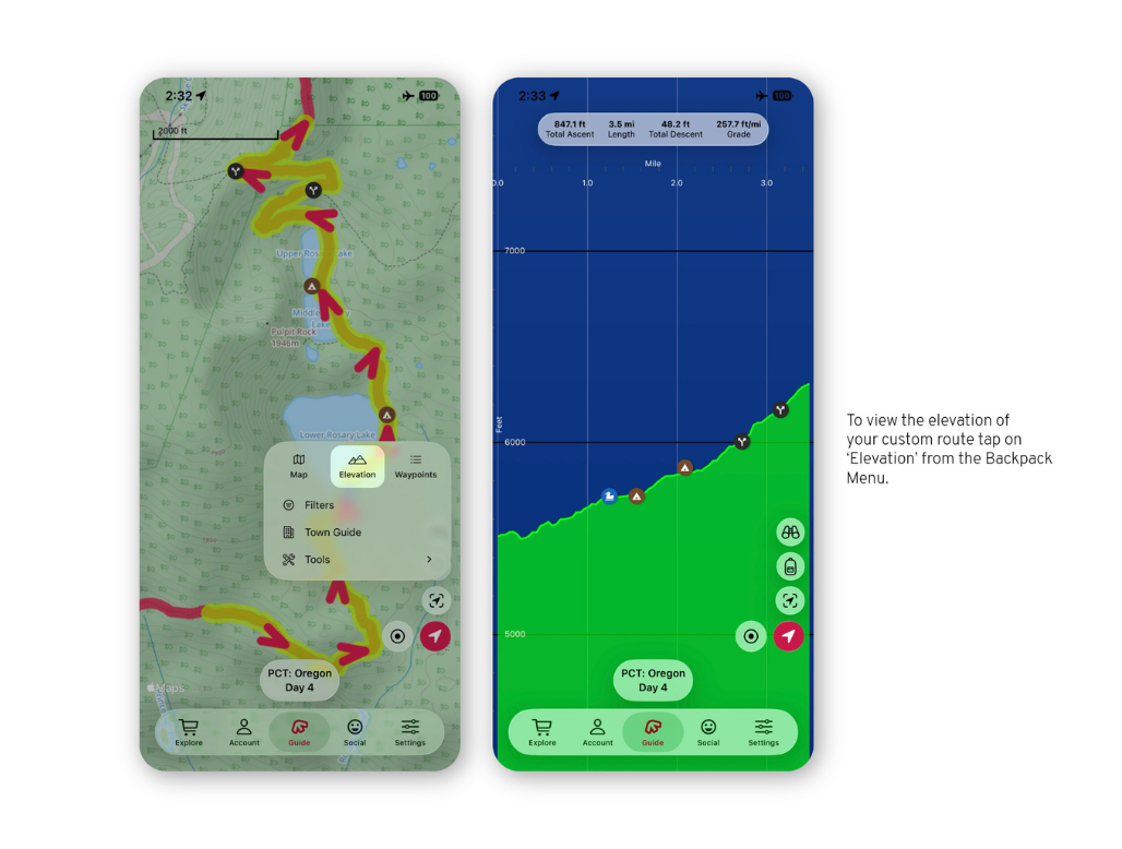 iOS26 how to - custom route elevation profile
