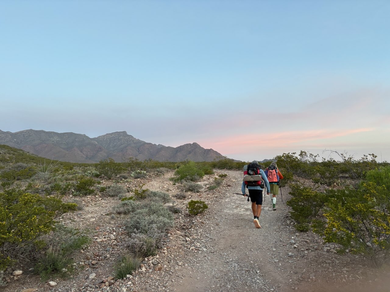 hikers walking on the xTexas Trail