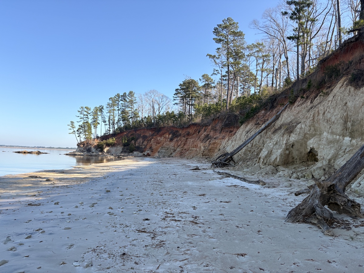 a beach area at the start of the xTexas Trail