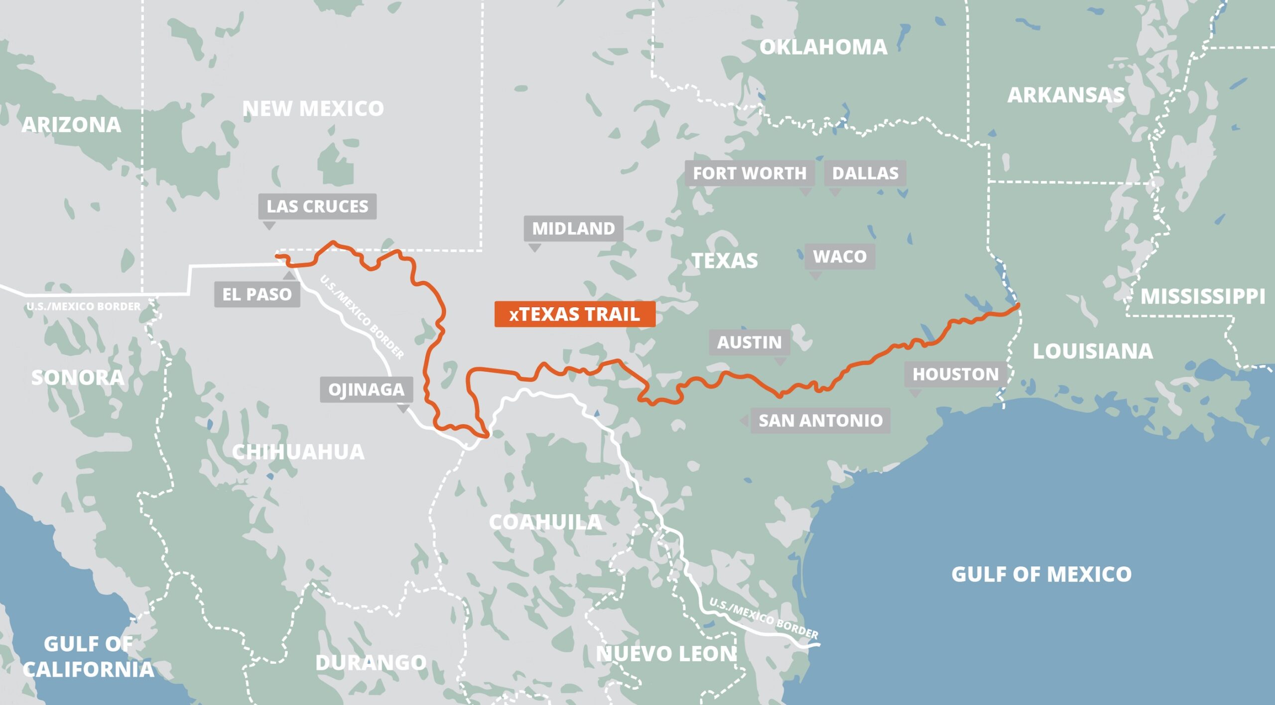 xTexas Trail FarOut map