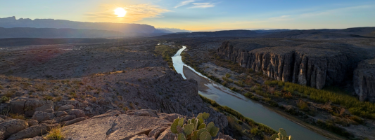 a river running through a canyon on the xTexas trail