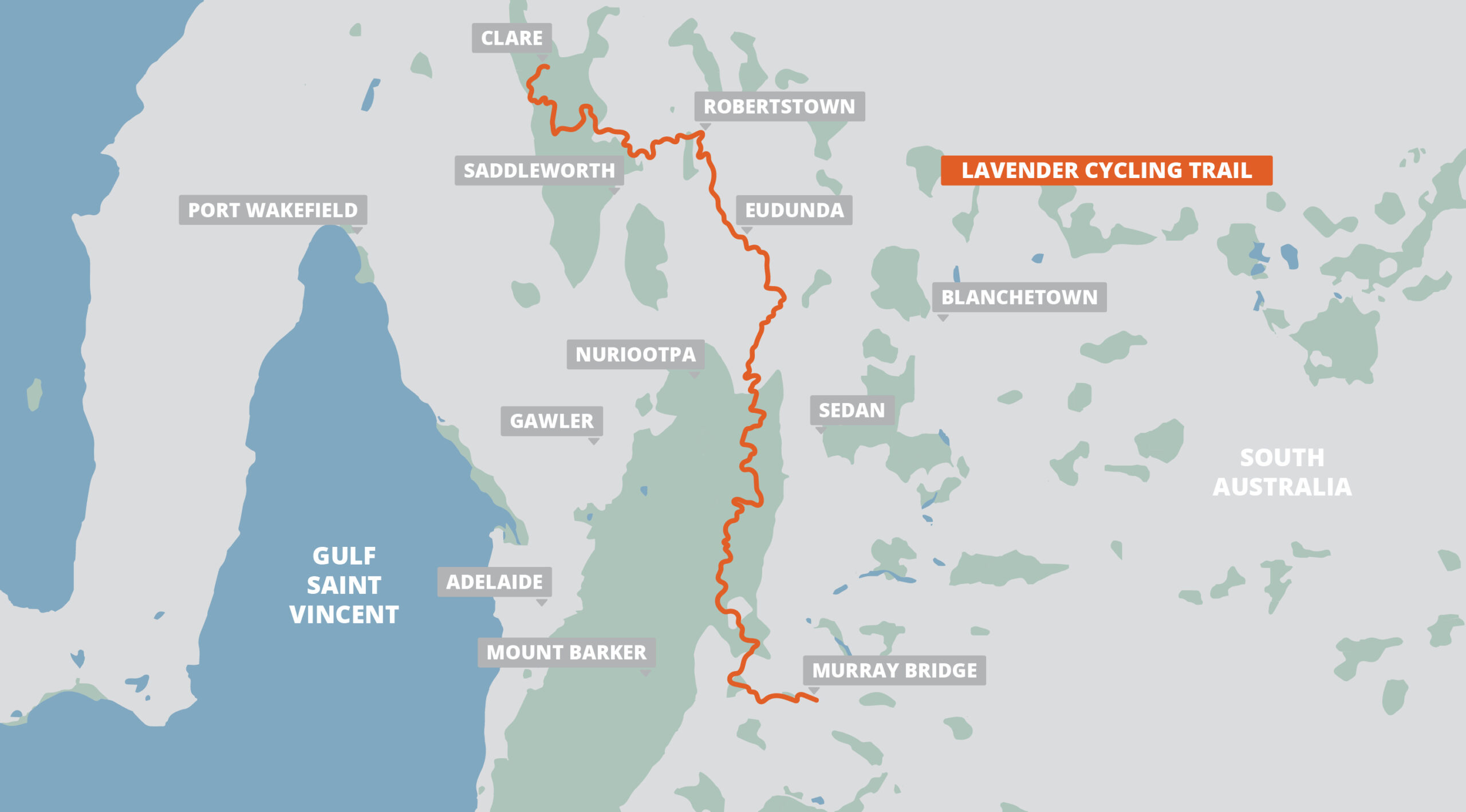 Lavender Cycling Trail map from FarOut