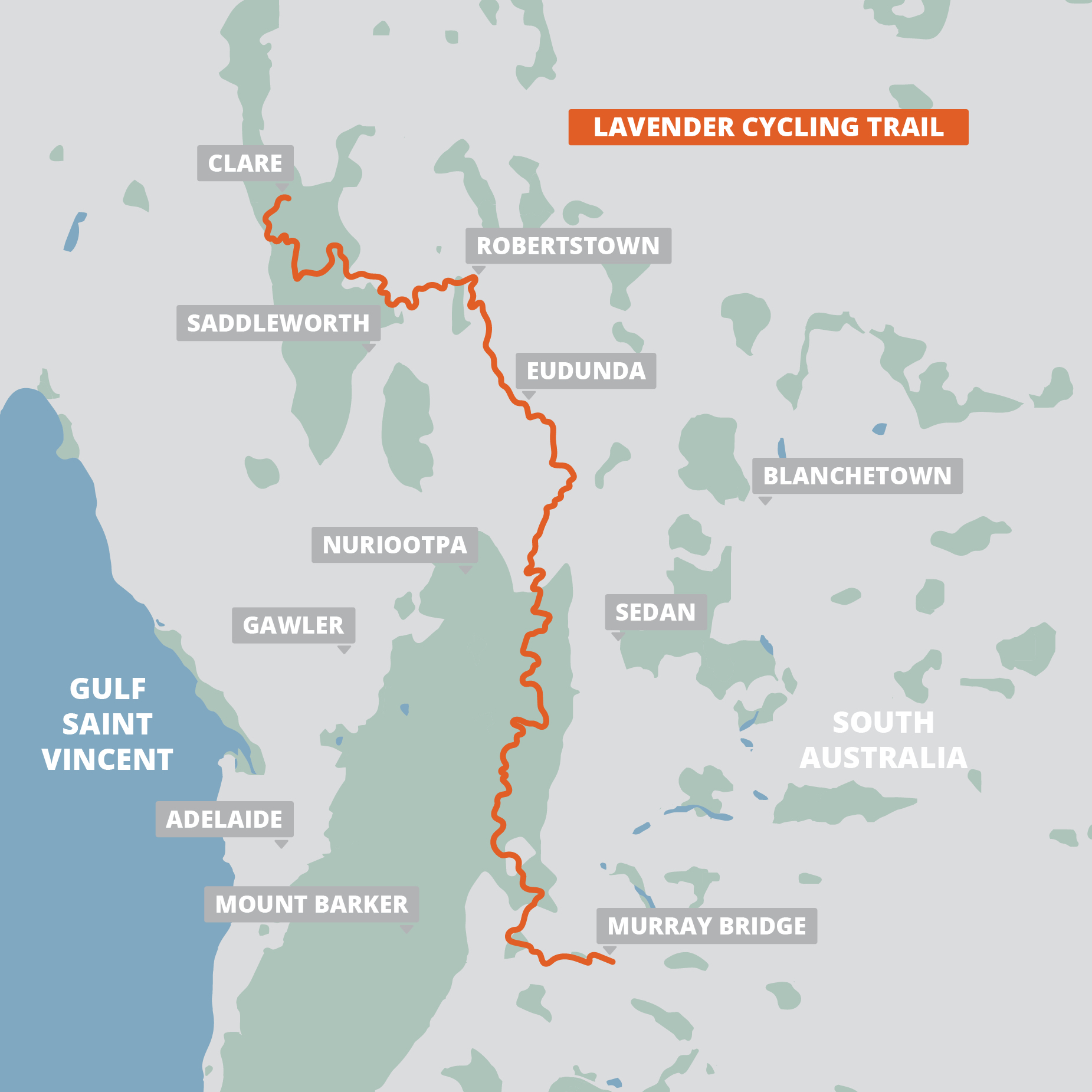 Lavender Cycling Trail square map from FarOut