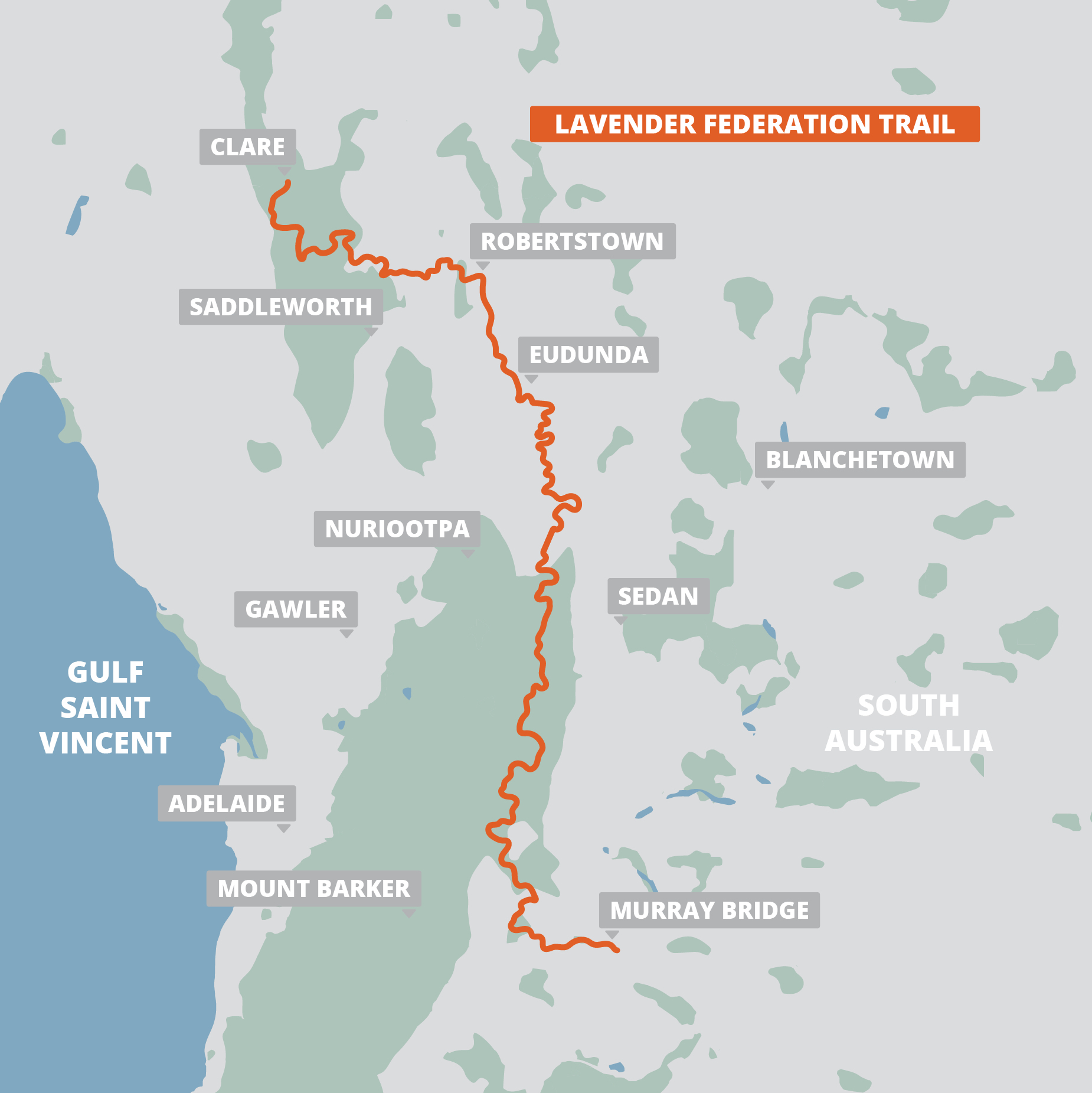 Lavender Federation Trail square map from FarOut