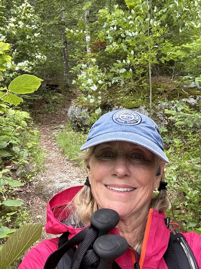 a hiker smiling on the Appalachian Trail