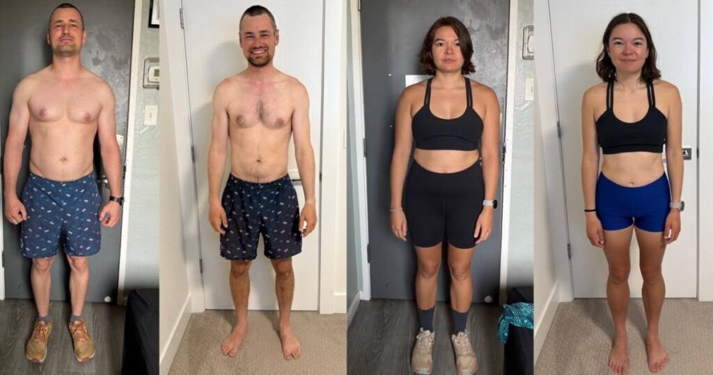 before and after photos of thru-hikers who hiked the pct